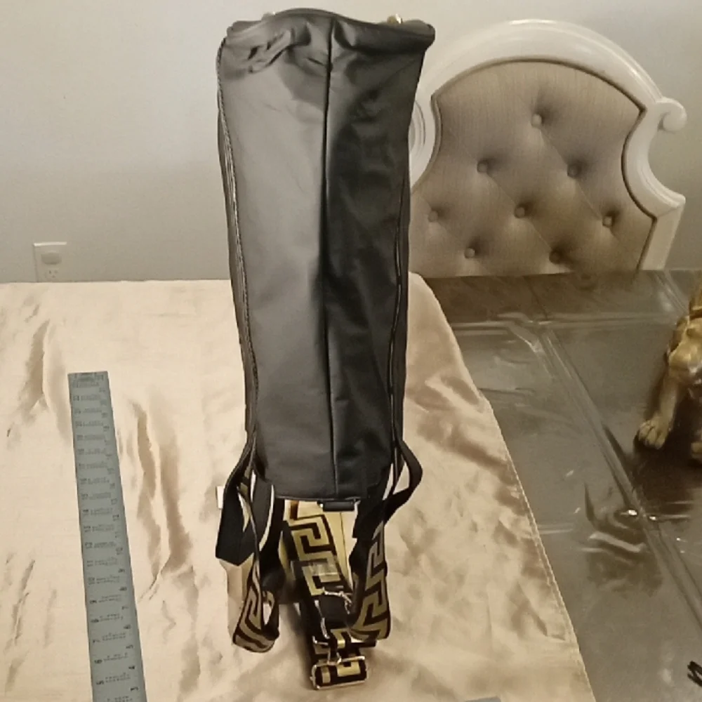 Versace Black and Gold Tote Bag with Gold Hardware NWOT